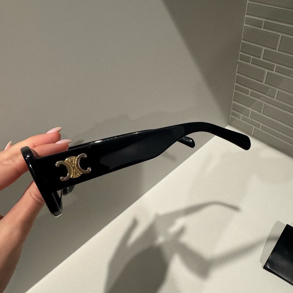 Celine Glossy Black Sunglasses - Picture 3 of 4